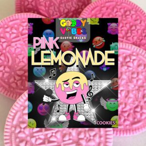 A pink lemonade character is on the cover of a book.