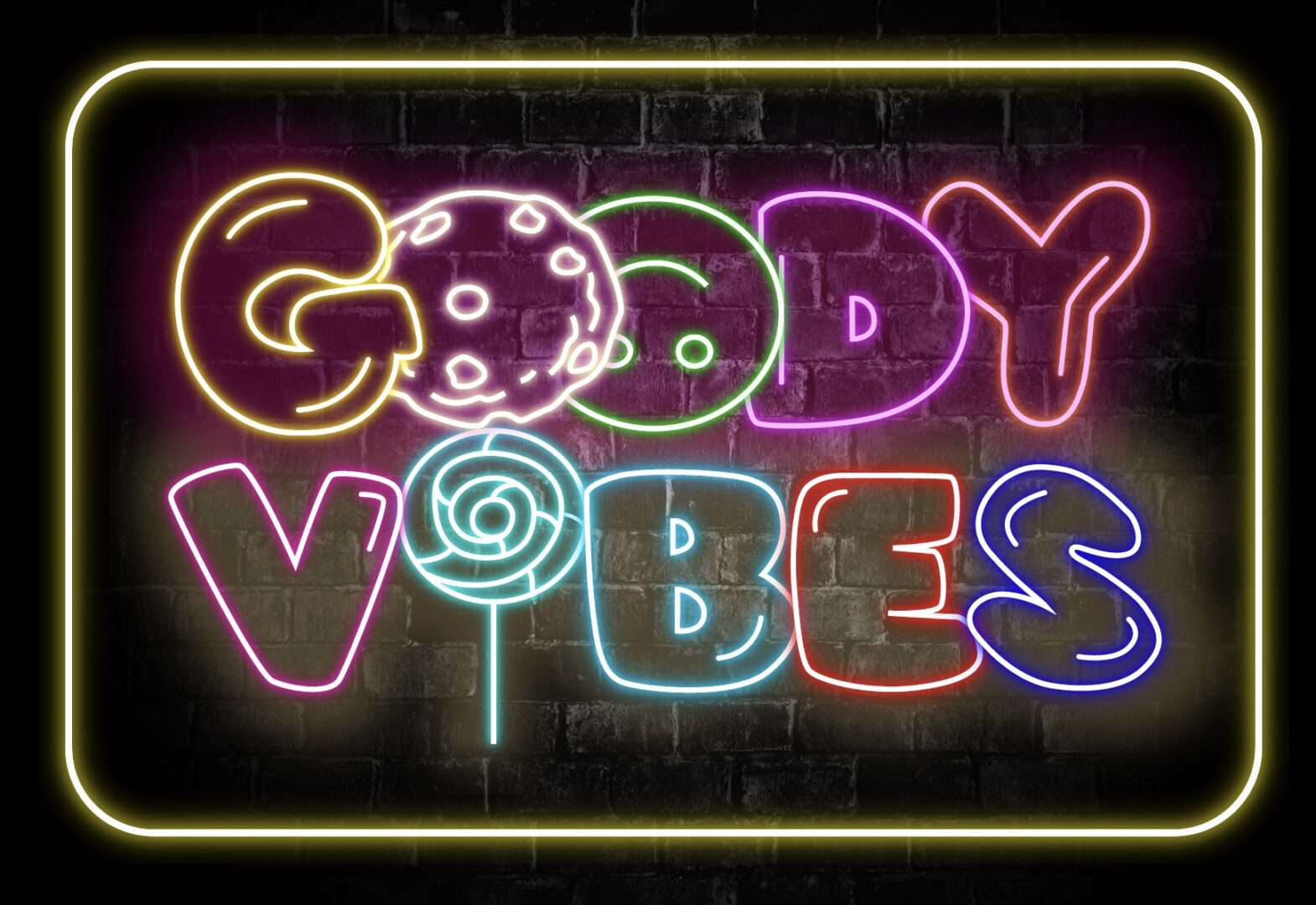 neon logo  Goody Vibes