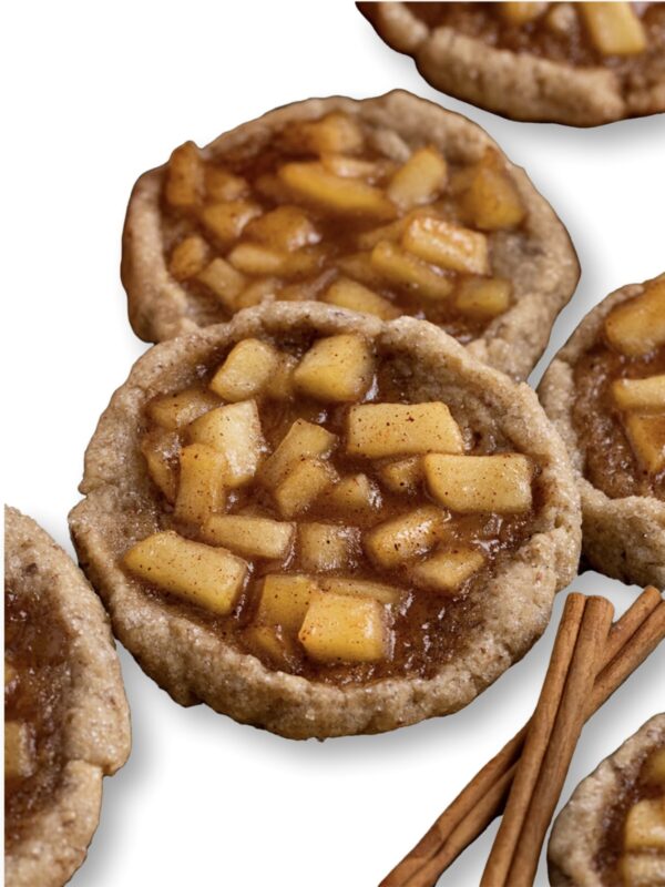 A close up of some apple pies