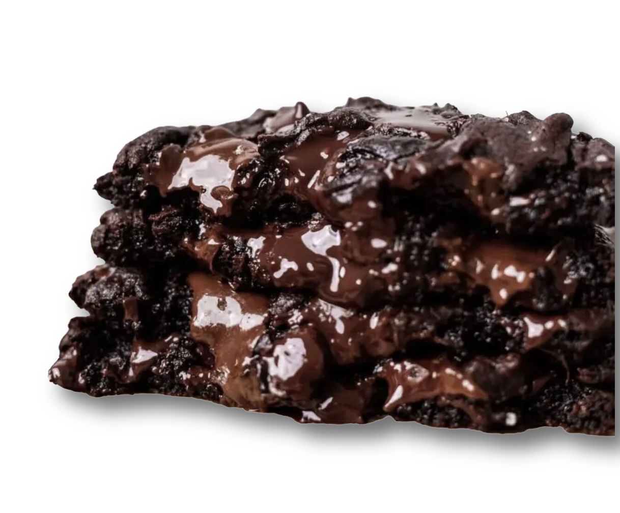 A close up of some chocolate covered cookies