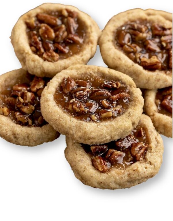 A close up of some cookies with nuts